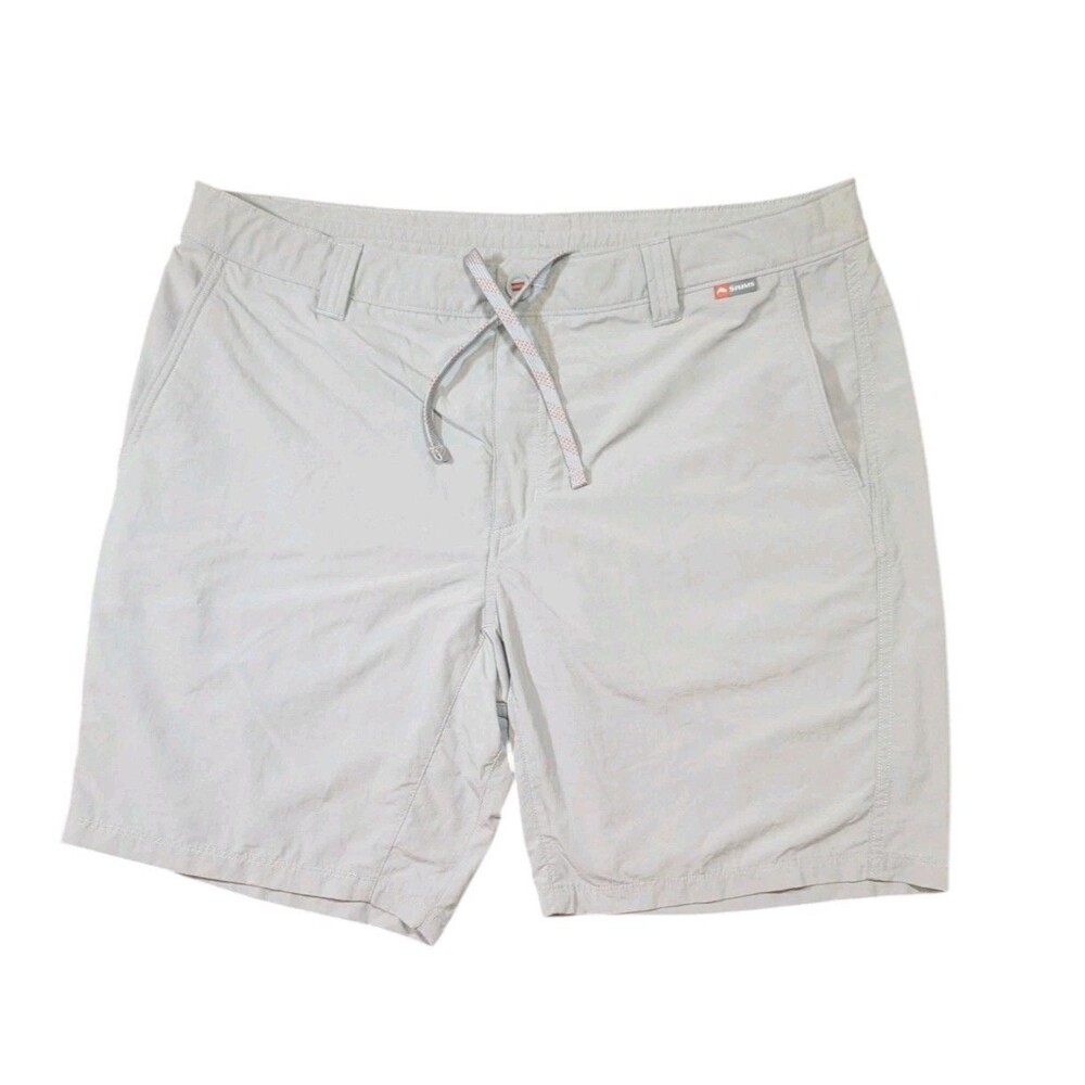 Simms Mens Grey Nylon Shorts Size 38 Gray Fishing Outdoors Summer